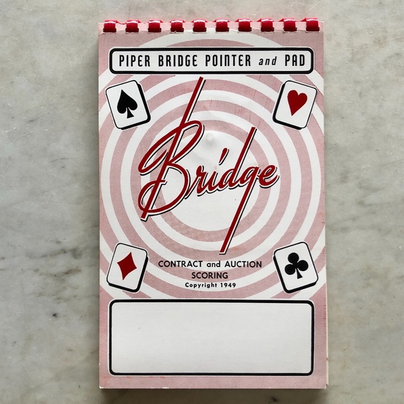 Vintage Piper Bridge Pointer and Pad: Contract and Auction Scoring --NEVER USED - Picture 2 of 7